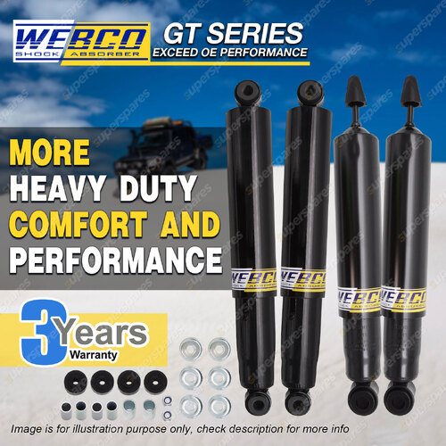 Front Rear Raised Webco HD Pro Shock Absorbers for LANDCRUISER FJ60 62 HJ60 HJ61