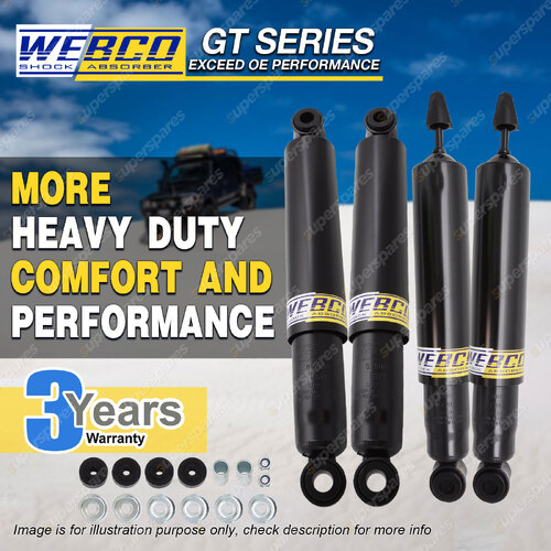 Front + Rear Webco HD Pro Shock Absorbers for LANDCRUISER FJ 70 73 75 BJ70 73 74