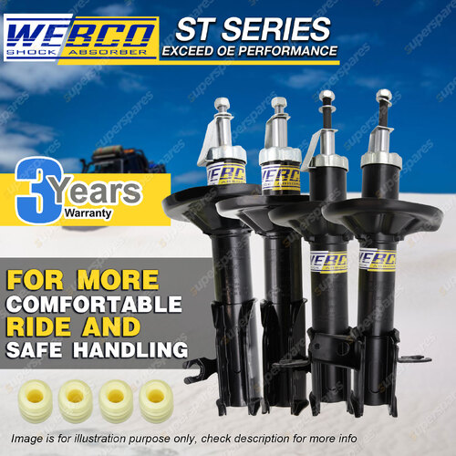 Front + Rear Webco Pro Shock Absorbers for FORD LASER-METEOR KJ KL Sedan Hatch