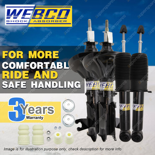 Front + Rear Webco Pro Shock Absorbers for PROTON M21 COUPE C99 1.8 Coupe 97-00