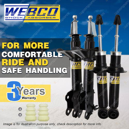 Front + Rear Webco Pro Shock Absorber for NISSAN PULSAR N15 Sedan Hatch NO ABS
