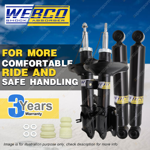 Front Rear Webco HD Shock Absorbers for NISSAN PATHFINDER R50 3.3 RX ST TI 4WD