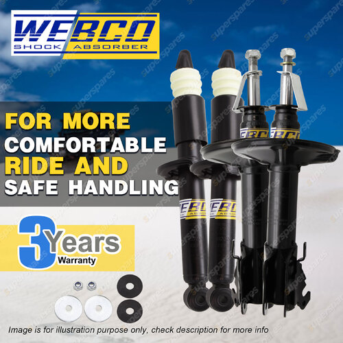 Front + Rear Webco Pro Shock Absorbers for TOYOTA STARLET EP80 EP81 EP82 NP80