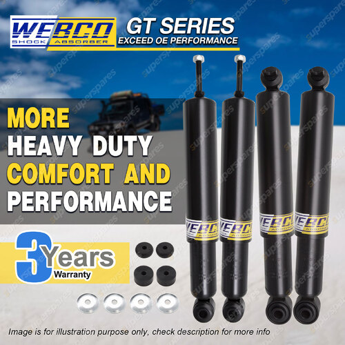 Front + Rear Webco Shock Absorbers for JEEP WRANGLER JK Convert 2.8 3.8 07-12
