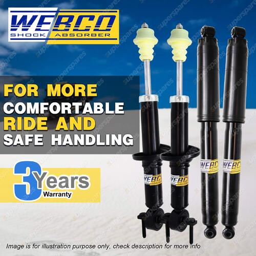 Front + Rear Webco Pro Shock Absorbers for Volkswagen Amarok 23-ON