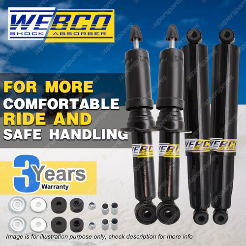 Front + Rear Webco Pro Heavy Duty Shock Absorbers for Mazda BT-50 TF 2020 ON