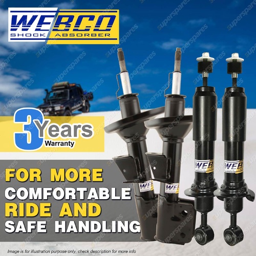 Front + Rear Webco Shock Absorbers for Volvo S40 2.0 SE 1.9L Sport Suspension