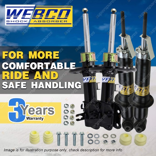 Front + Rear Webco Pro Shock Absorbers for Holden Commodore VF 2013-2017