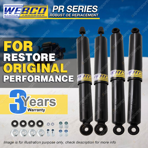 Front Rear Webco Pro Shock Absorbers for HOLDEN RODEO 2WD KB2 KBD2 R7 R9 eng Ute