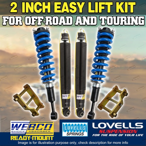 2" 50mm Suspension Lift Kit Webco Complete Strut Shackle For Ford Ranger PX I II