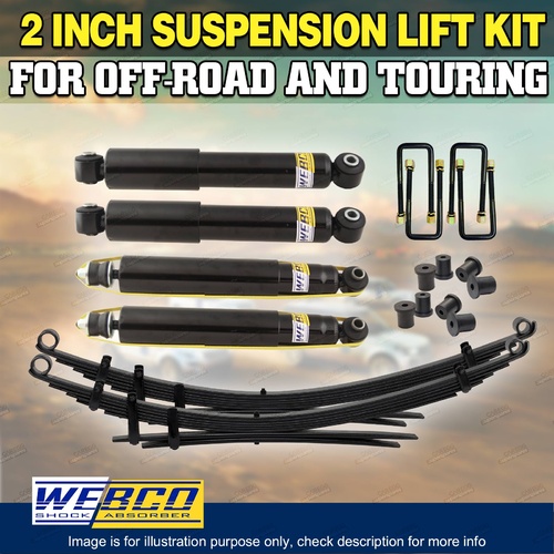 2 Inch 50MM Webco Shocks RAW Leaf Springs Easy Lift Kit for Holden Colorado RC