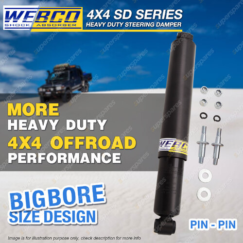Webco 4X4 HD Big Bore Steering Damper for Toyota Landcruiser VDJ 76 78 79 07-On