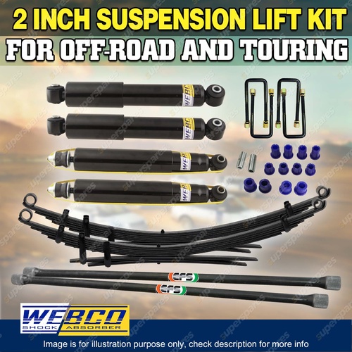 2" 50mm Webco RAW Leaf Springs Suspension Lift Kit for Mitsubishi Triton MK
