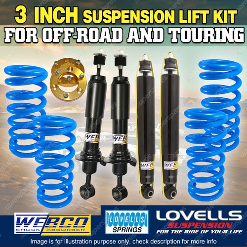 75mm + 50mm Webco Lovells Suspension Lift Kit for Toyota FJ Cruiser GSJ15 06-On