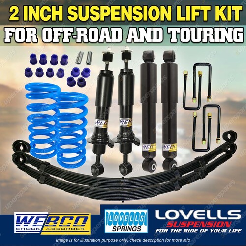 2" 50mm Webco Lovells RAW 4x4 Suspension Lift Kit for Toyota Hilux KUN26 GGN25