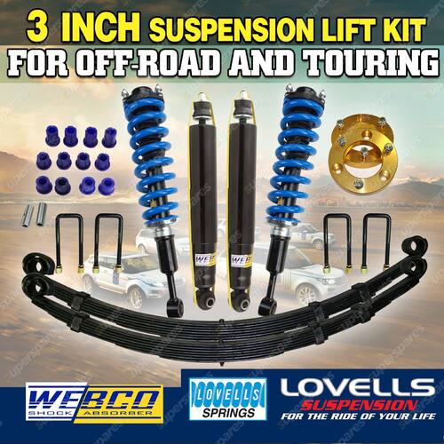 75mm + 50mm Complete Strut Suspension Lift Kit for Toyota Hilux KUN26 GGN25