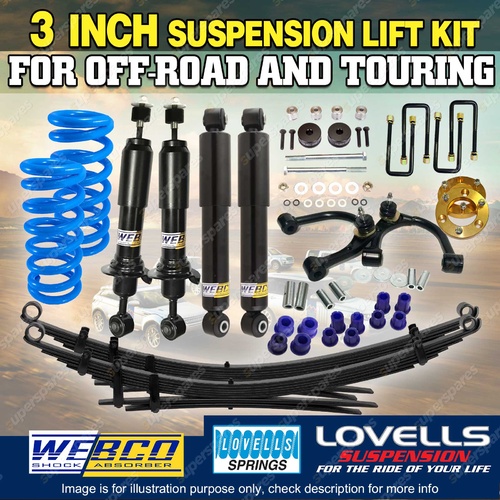 75mm Webco RAW 4x4 Suspension Lift Kit Control Arm for Toyota Hilux KUN26 GGN25