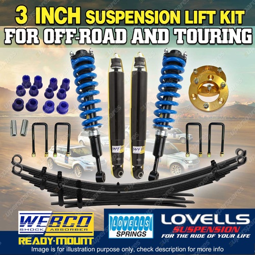 75mm + 50mm Complete Strut Suspension Lift Kit for Nissan Navara D40 STX550