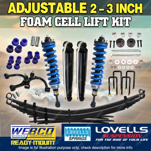 Adjustable 2 - 3 Inch Foam Cell Complete Strut Lift Kit A for Hilux KUN26 GGN25