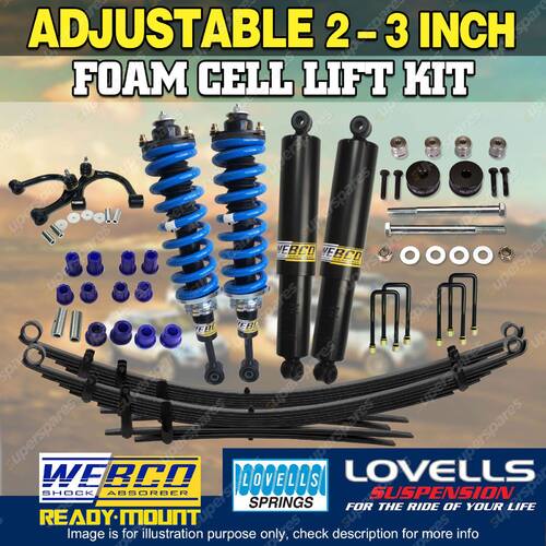 Adjustable 2 - 3 Inch Foam Cell Complete Strut Lift Kit for Foton Tunland 12-on