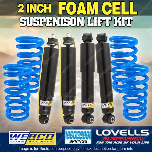 2" 50mm Foam Cell Lift Kit Webco Shocks Lovells Coils for Nissan Patrol GQ GU
