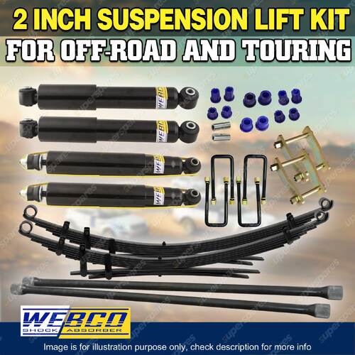 2" Lift Kit Shocks Raw Leaf Torsion Bar Shackle for Nissan Navara D21 D22