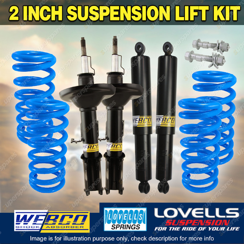 2" 50mm Lift Kit Webco Shocks Lovells Coils for SUZUKI Grand Vitara JLX 98-03