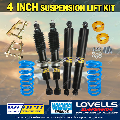 4"+3" Lift Kit Shocks Lovells Coil Spacer Shackle for Mitsubishi Triton ML MN