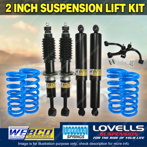 2" 50mm Lift Kit Webco Shock Lovells Coil Control Arm for Ford Everest 15-18