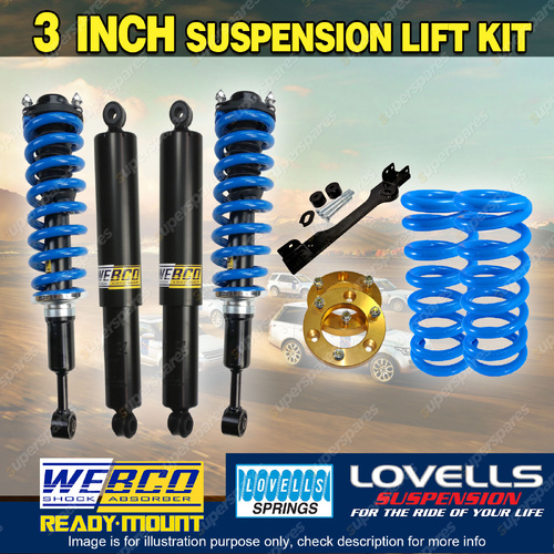 3" Pre Assembled Lift Kit Shock Lovells Coil Diff Spacer for Isuzu MU-X 13-on