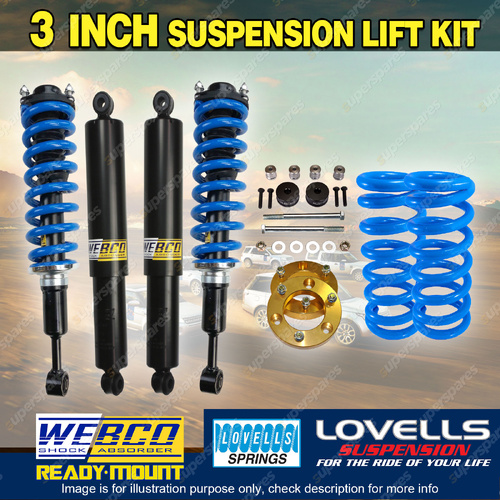 3" Pre Assembled Lift Kit Shock Lovells Coil Diff for Toyota Prado 120 150
