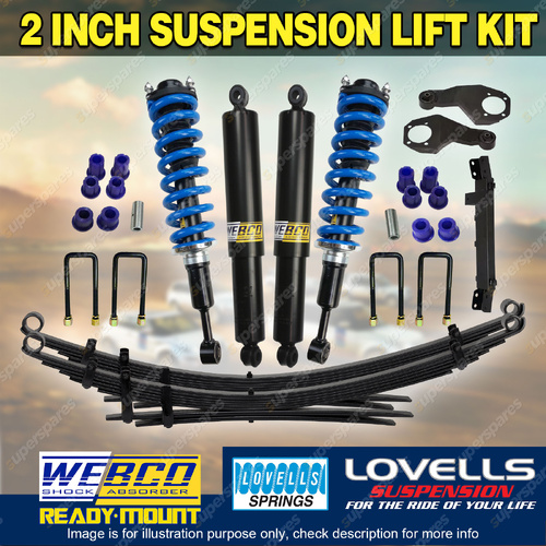 2 Inch Pre Assembled Lift Kit Raw Leaf Diff Drop for Mitsubishi Triton MQ