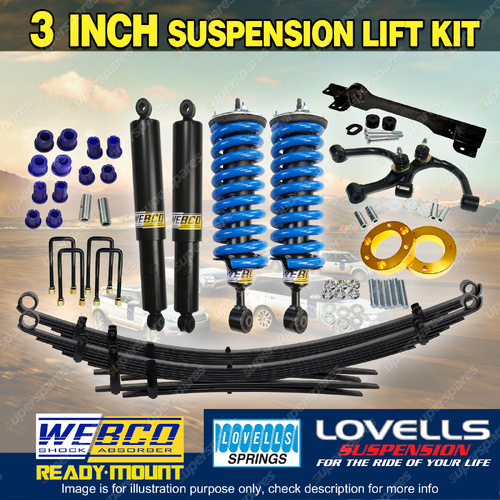 75mm + 50mm Lift Kit Complete Strut RAW Leaf Diff Arm for Holden Colorado RG
