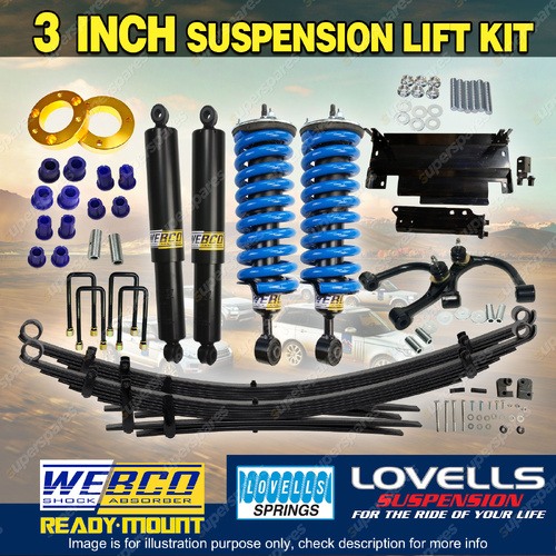 75mm+50mm Lift Kit Complete Strut RAW Leaf Diff Arm for Nissan Navara D40 STX550