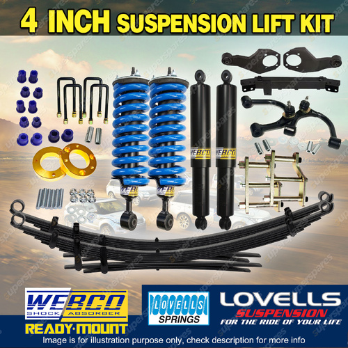 4"+3" Lift Kit Complete Strut Raw Leaf Diff Drop Arm for Mitsubishi Triton MQ