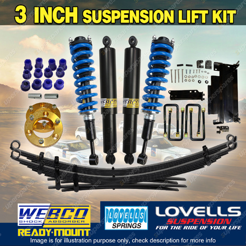 75mm + 50mm Lift Kit Complete Strut EFS Leaf Diff for Nissan Navara NP300 Leaf
