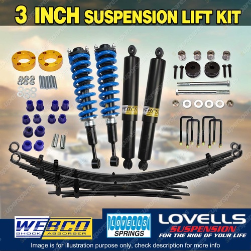 75mm + 50mm Lift Kit Complete Strut RAW Leaf Diff for Toyota Hilux GUN126 GUN125