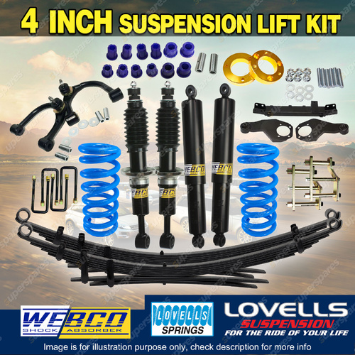 4"+3" Lift Kit Shock Lovells Coil Raw Leaf Arm Diff for Mitsubishi Triton MQ