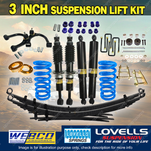 3"75mm Lift Kit Lovells Coil Raw Leaf Arm Diff for Toyota Hilux GUN126 GUN125