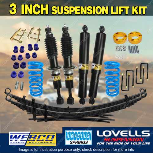 3" 75mm Lift Kit EFS Leaf Lovells Coil Shackle for Nissan Navara NP300 D23 Leaf