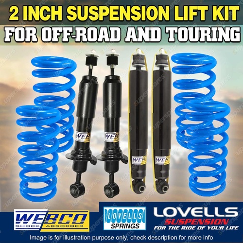 2 Inch 50mm Lift Kit Webco Shock Lovells Coil for Ford Everest Next Gen 22-ON
