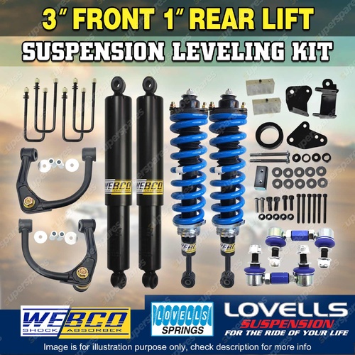 3" Front 1" Rear Suspension Level Lift Kit Lovells Coil for Ford Ranger PX 18-on