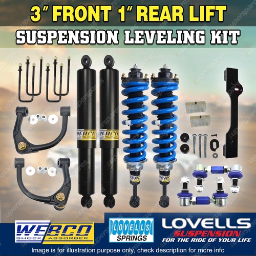 3" Front + 1" Rear Lift Suspension Level Kit Lovells Coil for Isuzu D-Max 12-20