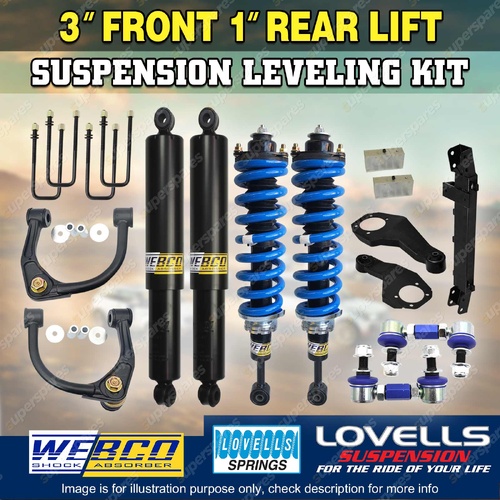 3" Front 1" Rear Suspension Level Lift Kit Lovells Coil for Mitsubishi Triton MQ