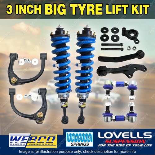 3" Big Tyre Lift Kit Complete Strut Lovells Coil for Toyota Hilux KUN26 GGN25