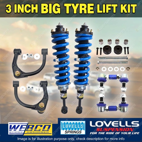 3" Big Tyre Lift Kit Complete Strut Lovells Coil for Toyota Fortuner GUN156