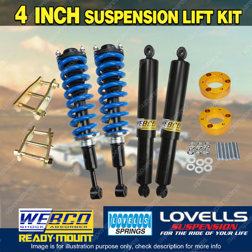 4" + 3" Lift Kit Complete Strut Lovells Coil Shackle Spacers for Ford Ranger PY