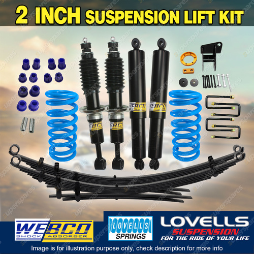 2" 50mm Lift Kit Lovells Coil Raw Leaf Diff Drop for Volkswagen Amarok 23-ON