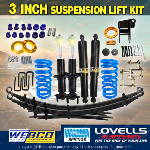 3" Lift Kit Lovells Coil Raw Diff Spacer Shackle for Volkswagen Amarok 23-ON