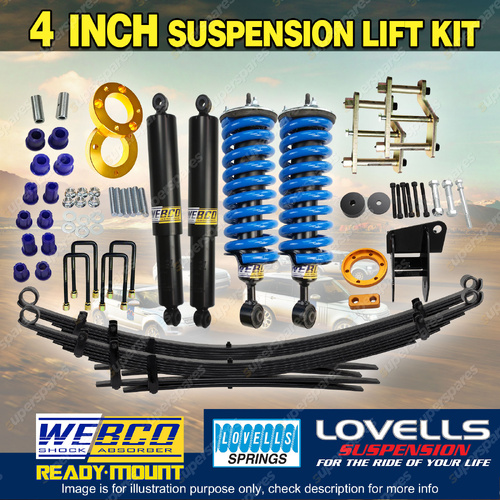 4"+3" Lift Kit Complete Strut Raw Leaf Diff Shackle for Volkswagen Amarok 23-ON